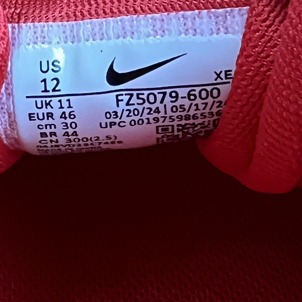 Nike Kansas City Chiefs NFL Air Zoom Pegasus 41 nby FZ5079-600 Shoe Men Sz 12 - Picture 9 of 9